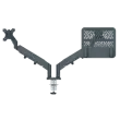 Bras double pour écran et ordinateur portable Leitz Ergo à faible encombrement