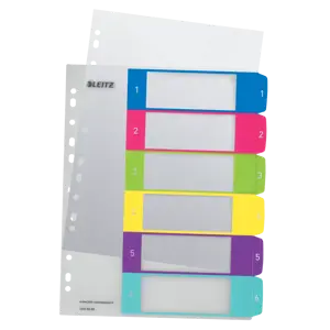 Leitz WOW printbart register, PP, ekstra bredt